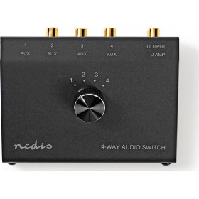 Nedis Analogue Audio Switch 3.5mm Female + 3x (2x RCA Female) 2x RCA FemaleΚωδικός: ASWI2404BK 