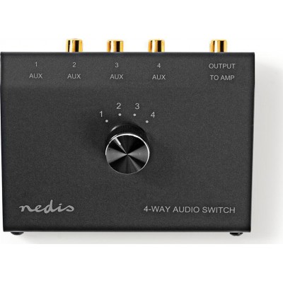 Nedis Analogue Audio Switch 3.5mm Female + 3x (2x RCA Female) 2x RCA FemaleΚωδικός: ASWI2404BK 