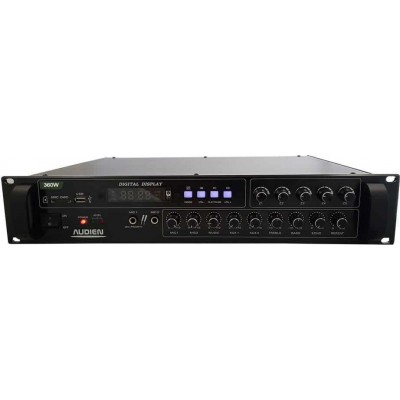 Audien M15600/360 Τελικός Μικροφωνικός Ενισχυτής με 5 Ζώνες 360W/100V και Συνδέσεις USB/FM/Bluetooth