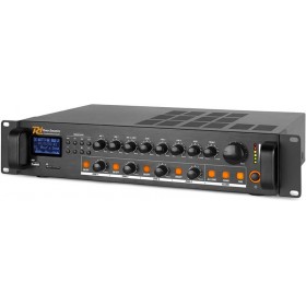 Power Dynamics PDV360MP3 Ολοκληρωμένος Μικροφωνικός Ενισχυτής με 4 Ζώνες 360W/100V 5 Καναλιών 3 / Εισόδους XLR και Συνδέσεις USB
