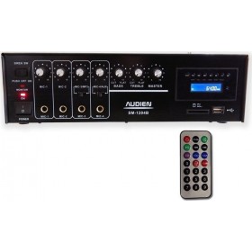 Audien SM-1204Β Ολοκληρωμένος Μικροφωνικός Ενισχυτής 55W/100V και Συνδέσεις USB/FM