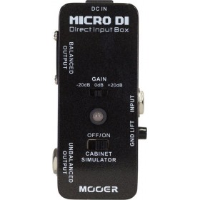 Mooer Micro DI Ενεργό DI Box 1 Καναλιού με Τροφοδοσία Ρεύματος Mooer Micro DI Ενεργό DI Box 1 Καναλιού με Τροφοδοσία Ρεύματος