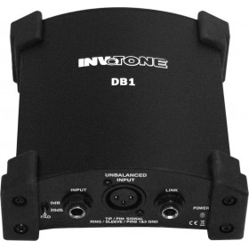 Invotone DB1 Ενεργό DI Box 1 Καναλιού με Μπαταρία Invotone DB1 Ενεργό DI Box 1 Καναλιού με Μπαταρία