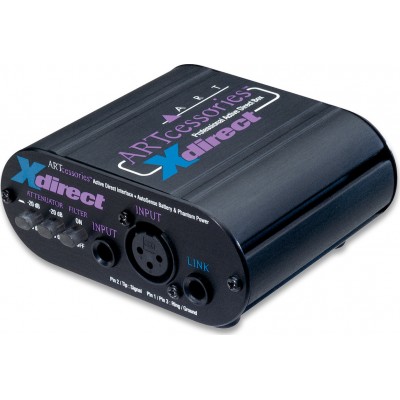 ART Pro Audio X-Direct Professional Ενεργό DI Box 1 Καναλιού με Μπαταρία και Phantom Power