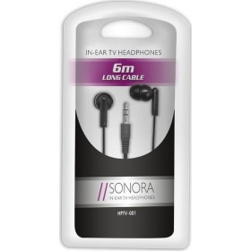 Sonora Ακουστικά Ψείρες In Ear HPTV-001 Μαύρα Sonora Ακουστικά Ψείρες In Ear HPTV-001 Μαύρα