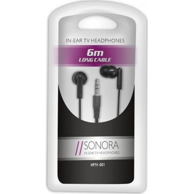 Sonora Ακουστικά Ψείρες In Ear HPTV-001 Μαύρα