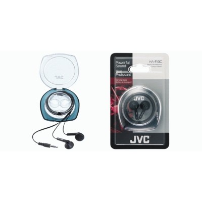 JVC Ακουστικά Ψείρες Earbuds HA-F10C Μαύρα