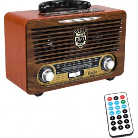 Meier M-U115 Retro Επιτραπέζιο Ραδιόφωνο Επαναφορτιζόμενο με Bluetooth και USB Καφέ Meier M-U115 Retro Επιτραπέζιο Ραδιόφωνο Επαναφορτιζόμενο με Bluetooth και USB Καφέ