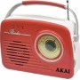 Akai APR-11 Retro Επιτραπέζιο Ραδιόφωνο Ρεύματος / Μπαταρίας με USB Κόκκινο