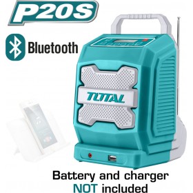 Total TJRLI2001 Επιτραπέζιο Ραδιόφωνο Μπαταρίας με USB Μπλε