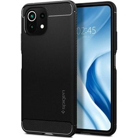 Spigen Rugged Armor Back Cover Σιλικόνης Μαύρο (Mi 11 Lite)