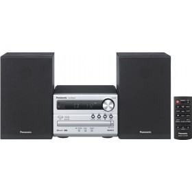 Panasonic Ηχοσύστημα 2.0 SC-PM250 20W με CD / Digital Media Player και Bluetooth Ασημί