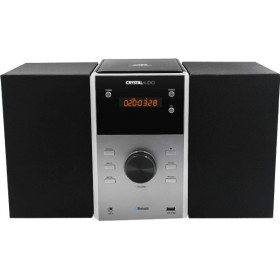 Crystal Audio Ηχοσύστημα 2.0 HBT 30W με CD / Digital Media Player και Bluetooth Ασημί