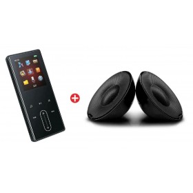 Ruizu Bundle D22 MP3 Player + SBP1120/10 Speaker MP3 Player (8GB) με Οθόνη TFT 1.8" Μαύρο
