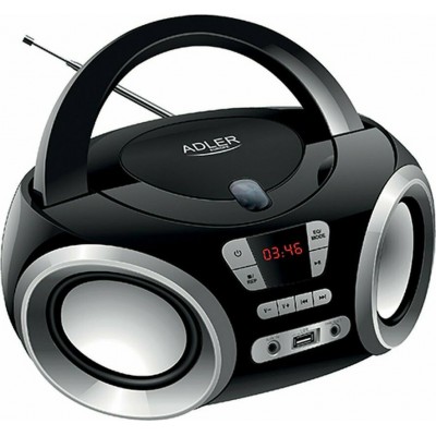 Adler Φορητό Ηχοσύστημα AD 1181 CD Boombox με CD / MP3 / USB / Ραδιόφωνο σε Μαύρο ΧρώμαΚωδικός: AD1181 