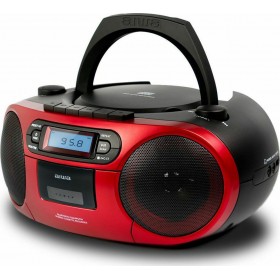 Aiwa Φορητό Ηχοσύστημα BBTC-550 με Bluetooth / CD / MP3 / USB / Κασετόφωνο / Ραδιόφωνο σε Κόκκινο ΧρώμαΚωδικός: BBTC-550RD 