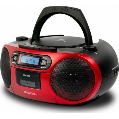 Aiwa Φορητό Ηχοσύστημα BBTC-550 με Bluetooth / CD / MP3 / USB / Κασετόφωνο / Ραδιόφωνο σε Κόκκινο ΧρώμαΚωδικός: BBTC-550RD 