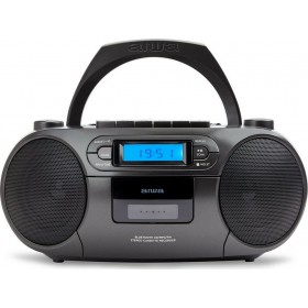 Aiwa Φορητό Ηχοσύστημα BBTC-550 με Bluetooth / CD / MP3 / USB / Κασετόφωνο / Ραδιόφωνο σε Μαύρο Χρώμα