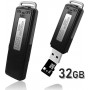 Συσκευή Υπαγόρευσης Voice Recorder USB Flash Drive 32GB με Eσωτερική Μνήμη 8GB