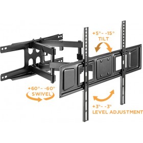 "Brateck LPA63-466 Βάση Τηλεόρασης Τοίχου με Βραχίονα έως 80"" και 40kg" Brateck LPA63-466 Βάση Τηλεόρασης Τοίχου με Βραχίονα έως 80" και 40kg