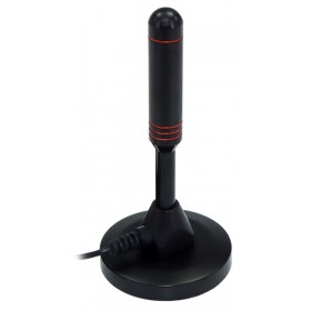 Powertech PT-992 Εξωτερική / Εσωτερική Κεραία Τηλεόρασης (απαιτεί τροφοδοσία) σε Μαύρο Χρώμα Σύνδεση με Ομοαξονικό (Coaxial) Καλ