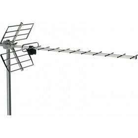 Alcad BU-117 Εξωτερική Κεραία Τηλεόρασης (δεν απαιτεί τροφοδοσία) σε Ασημί Χρώμα Σύνδεση με Ομοαξονικό (Coaxial) Καλώδιο