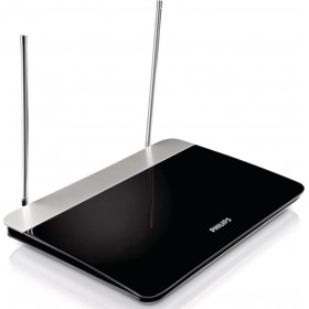 Philips SDV6227 Εσωτερική Κεραία Τηλεόρασης (απαιτεί τροφοδοσία) σε Μαύρο Χρώμα Σύνδεση με Ομοαξονικό (Coaxial) Καλώδιο