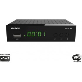 Edision Δορυφορικός Αποκωδικοποιητής PROTON S2 Full HD (1080p) DVB-S / DVB-S2 σε Μαύρο Χρώμα Edision Δορυφορικός Αποκωδικοποιητής PROTON S2 Full HD (1080p) DVB-S / DVB-S2 σε Μαύρο Χρώμα