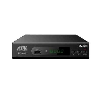 ATC Δορυφορικός Αποκωδικοποιητής HD400 Full HD (1080p) DVB-S / DVB-S2 σε Μαύρο Χρώμα