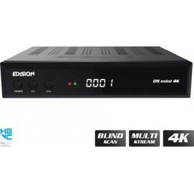 Edision Δορυφορικός Αποκωδικοποιητής OS Mini 4K UHD DVB-S2X με Λειτουργία Εγγραφής PVR και Ενσωματωμένο Wi-Fi σε Μαύρο Χρώμα Edision Δορυφορικός Αποκωδικοποιητής OS Mini 4K UHD DVB-S2X με Λειτουργία Εγγραφής PVR και Ενσωματωμένο Wi-Fi σε Μαύρο Χρώμα
