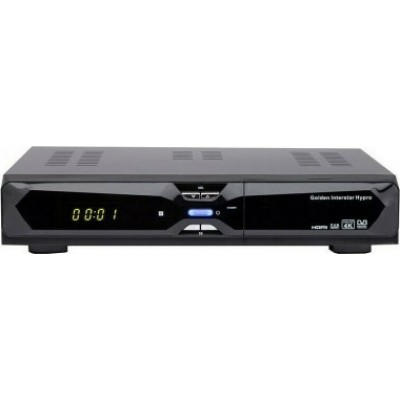 Golden Interstar Δορυφορικός Αποκωδικοποιητής Hypro 4K UHD DVB-C / DVB-S2 / DVB-T2 με Λειτουργία Εγγραφής PVR και Ενσωματωμένο W