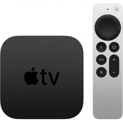 Apple TV Box TV 4K 4K UHD με WiFi και 64GB Αποθηκευτικό Χώρο με Λειτουργικό tvOS και Siri