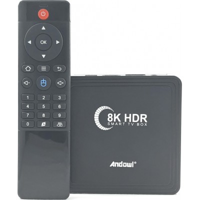 Andowl TV Box Q8K 8K UHD με WiFi USB 3.0 4GB RAM και 64GB Αποθηκευτικό Χώρο με Λειτουργικό Android 10.0