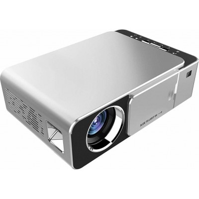 T6 Mini Projector Τεχνολογίας Προβολής LCD Λάμπας LED με Φυσική Ανάλυση 1280 x 780 και Φωτεινότητα 3500 Ansi Lumens Ασημί