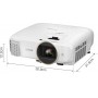 Epson EH-TW5820 Projector Τεχνολογίας Προβολής 3LCD με Φυσική Ανάλυση 1920 x 1080 και Φωτεινότητα 2700 Ansi Lumens Λευκός