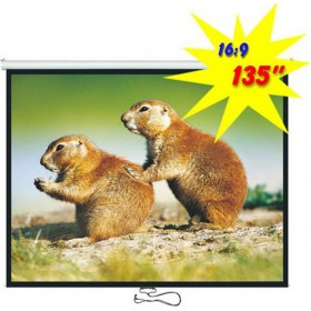 "Brateck Οθόνη Προβολής Projector Τοίχου PEBA135 με Λόγο Εικόνας 16:9 300x168cm / 135""" Brateck Οθόνη Προβολής Projector Τοίχου PEBA135 με Λόγο Εικόνας 16:9 300x168cm / 135"