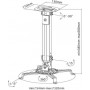 Sbox Βάση Projector Οροφής με Μέγιστο Φορτίο 13.5kg ΑσημίΚωδικός: PM-18S 