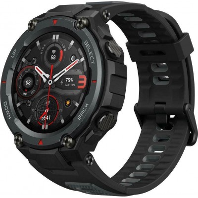 Amazfit T-Rex Pro Αδιάβροχο Smartwatch με Παλμογράφο (Μαύρο)