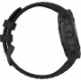 Garmin Fenix 6 Pro Stainless Steel 47mm Αδιάβροχο Smartwatch με Παλμογράφο (Black with Black Band)