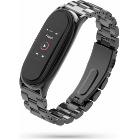 Tech Protect Stainless Λουράκι Metal Μαύρο (Xiaomi Mi Band 5)
