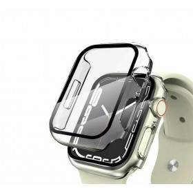 Tech-Protect Defense 360 Πλαστική Θήκη με Τζαμάκι σε Διάφανο χρώμα για το Apple Watch 45mm