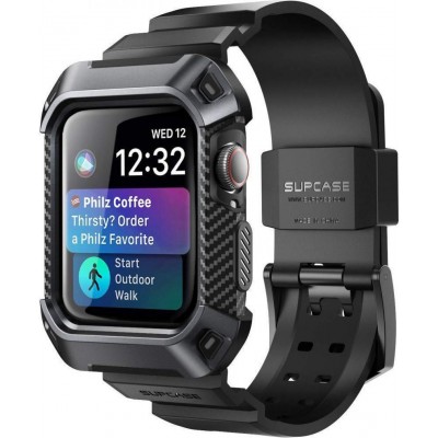 Supcase Unicorn Beetle Pro Πλαστική Θήκη σε Μαύρο χρώμα για το Apple Watch 44mm