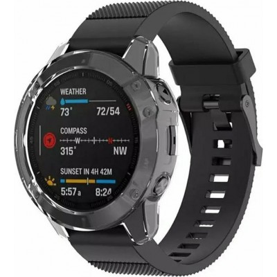 Tech-Protect TPU Cover Transparent Black (Garmin Fenix 6X/6X Pro)