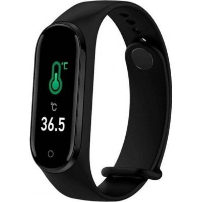 M4 Pro Activity Tracker με Παλμογράφο Μαύρο