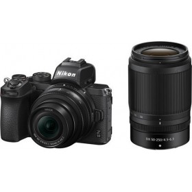 Nikon Mirrorless Φωτογραφική Μηχανή Z 50 Crop Frame Kit (Z DX 16-50mm F3.5-6.3 VR + Z DX 50-250mm F4.5-6.3 VR) Black