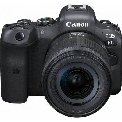 Canon Mirrorless Φωτογραφική Μηχανή EOS R6 Full Frame Kit (RF 24-105mm F4-7.1 IS STM) Black