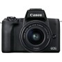 Canon Mirrorless Φωτογραφική Μηχανή EOS M50 Mark II Crop Frame Kit (EF-M 15-45mm F3.5-6.3 IS STM) Black