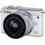 Canon Mirrorless Φωτογραφική Μηχανή EOS M200 Crop Frame Kit (EF-M 15-45mm F3.5-6.3 IS STM) White