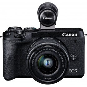 Canon Mirrorless Φωτογραφική Μηχανή EOS M6 Mark II Crop Frame Kit (EF-M 15-45mm F3.5-6.3 IS STM + EVF-DC2 Electronic Viewfinder) Canon Mirrorless Φωτογραφική Μηχανή EOS M6 Mark II Crop Frame Kit (EF-M 15-45mm F3.5-6.3 IS STM + EVF-DC2 Electronic Viewfinder)