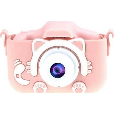 Q1 Kitty Kids Compact Φωτογραφική Μηχανή 12MP με Οθόνη 2" και Ανάλυση Video 4608 x 3456 pixels Ροζ